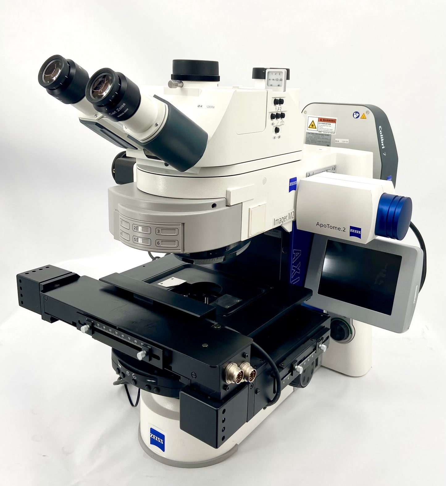 Zeiss Axio Imager M2 Upright Phase Contrast Fluorescence Motorized Trinocular w/ Apotome 2 Microscope