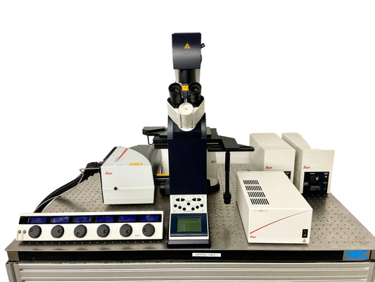 Leica DMI4000B Inverted Phase Contrast Fluorescence Trinocular Microscope Microscope